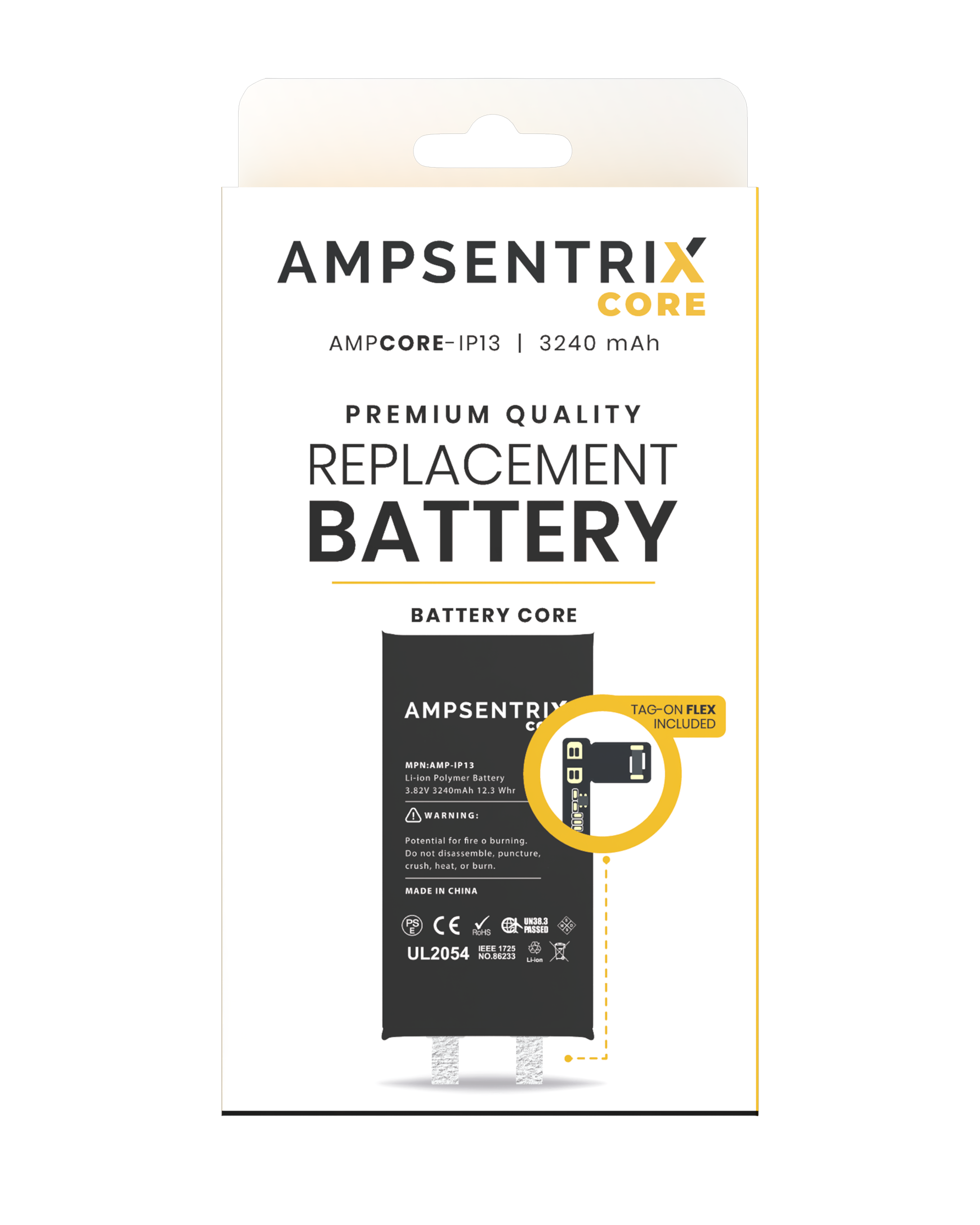 Batería iPhone 13 sin Flex Ampsentrix – UMX Refacciones